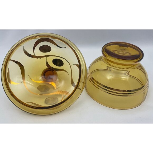 Vintage lidded jar, Bohemia Czechoslovakia Glass, Handmade Crystalex candy dish - Picture 6 of 10